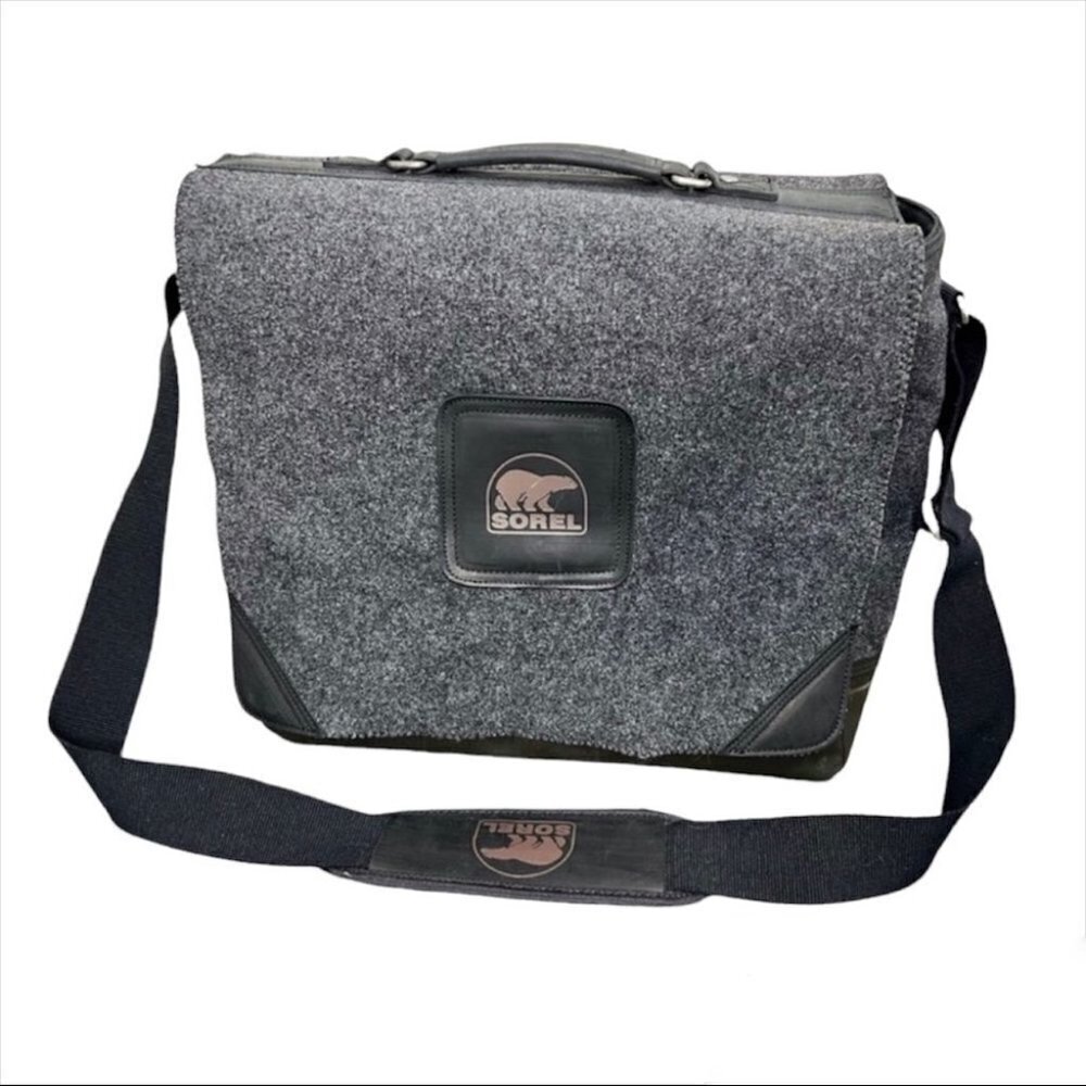 SOREL Gray Wool  Unisex Messenger Bag One Size
